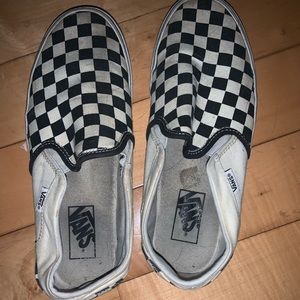black and white checkered vans